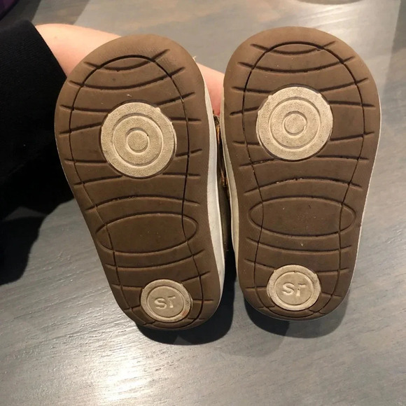 Stride Rite 360 Benji Boat Shoe Velcro Tan Toddler Cushion Shoe Size 4M - Picture 7 of 9